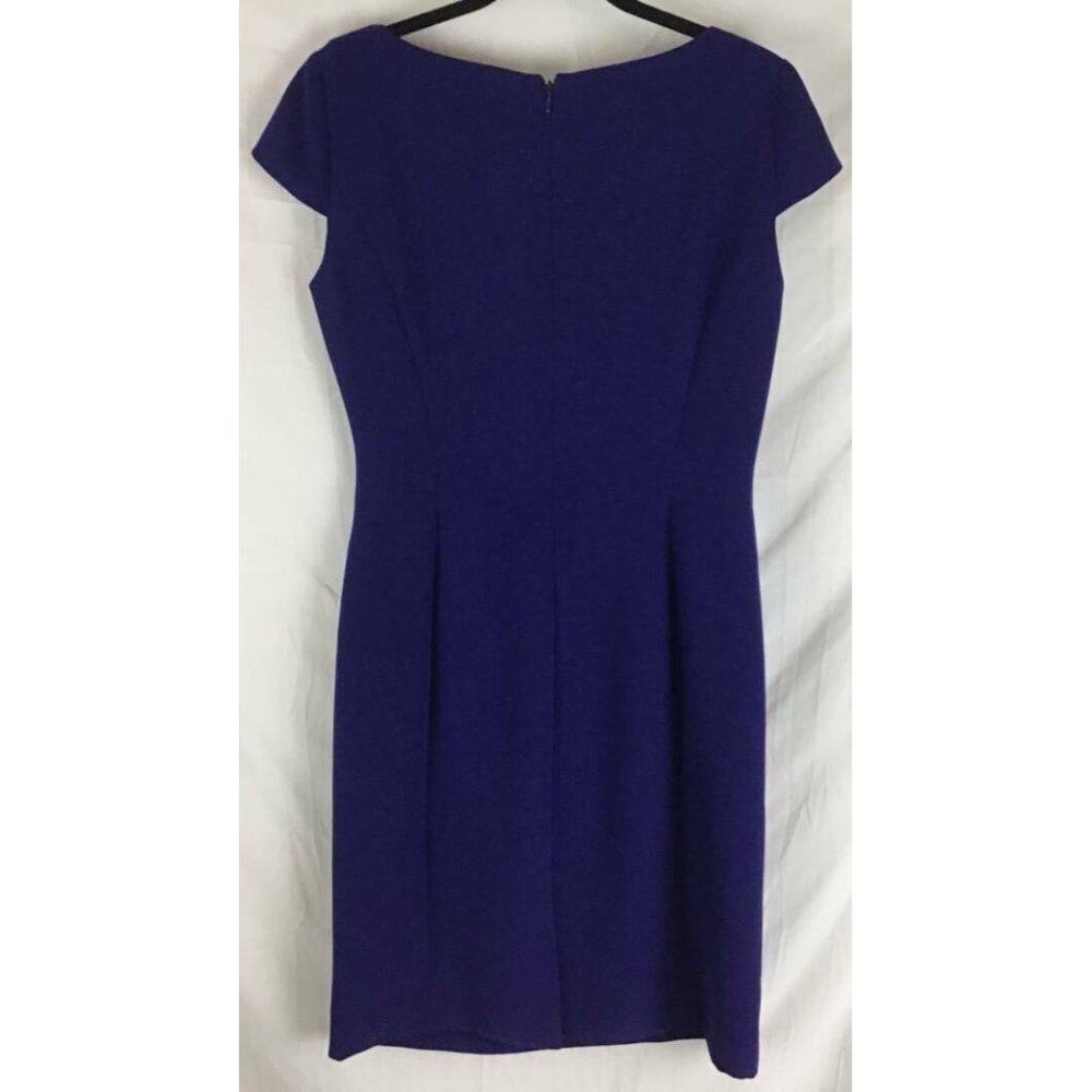 TAHARI Arthur Levine Dress Size 6 Purple Shift - Picture 3 of 6